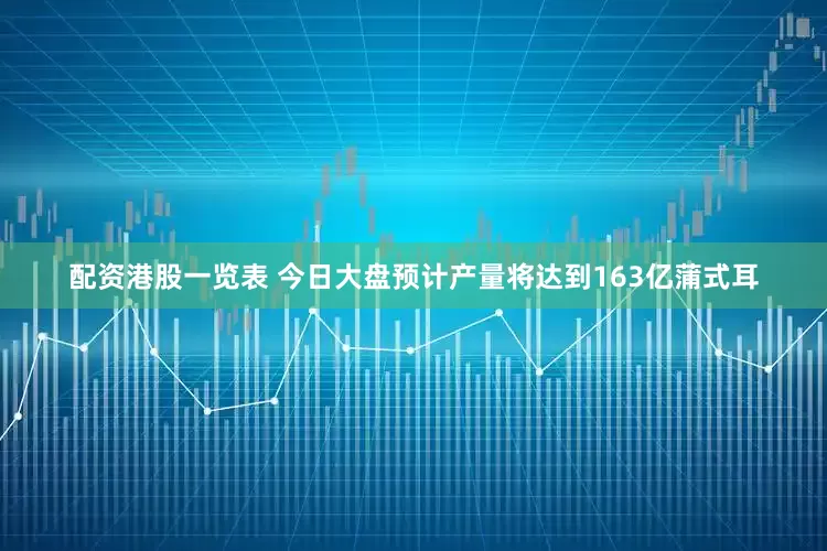 配资港股一览表 今日大盘预计产量将达到163亿蒲式耳
